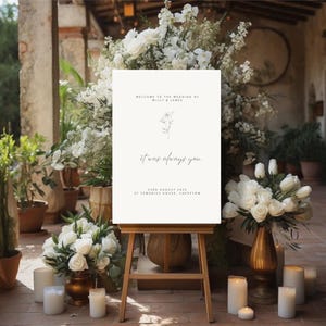 Hochzeit Willkommensschild: Romantisches Zitat, bearbeitbare Vorlage (Digitaler Download)