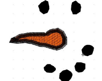 Carrot nosed snowball embroidery file for 4X4 exp, pes, xxx, jef, hus, exp files