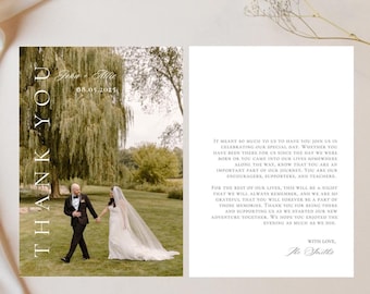 Wedding Photo Thank You Card Template (Digital Download)