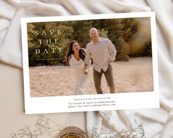 Engagement Photo Save The Date Template (Digital Template)