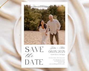 Engagement Photo Save The Date Template (Digital Template)