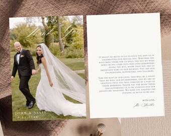 Wedding Photo Thank You Card Template (Digital Download)