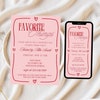 Favorite Things Party Invitation Template Galentine #39 s Party Invitation
