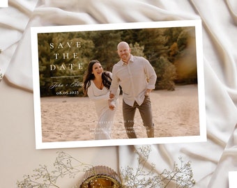 Engagement Photo Save The Date Template (Digital Template)
