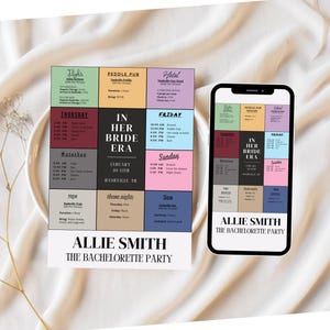 Eras Tour Bachelorette Itinerary In Her Bride Era Bachelorette Itinerary Template Swiftie Bachelorette Itinerary She Found Her Lover
