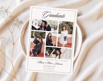 Graduation Party Invitation Template With Senior Pictures