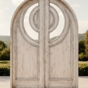 Custom Mahogany Arched Round Top Double Door, Custom doors, Unique doors, Custom glass, Solid wood doors, Mansion Door, Made To Order Doors