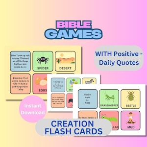 Cartes flash JW Creation | Citations positives et messages inspirants | Apprendre en s'amusant pour les enfants | Activités de culte familial et de réunion
