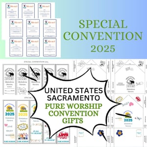 JW Pure Worship Sonderkonvention Geschenke - Sacramento 2025 | DIY Geschenkideen für Pure Worship Convention. Sofort PDF Download.