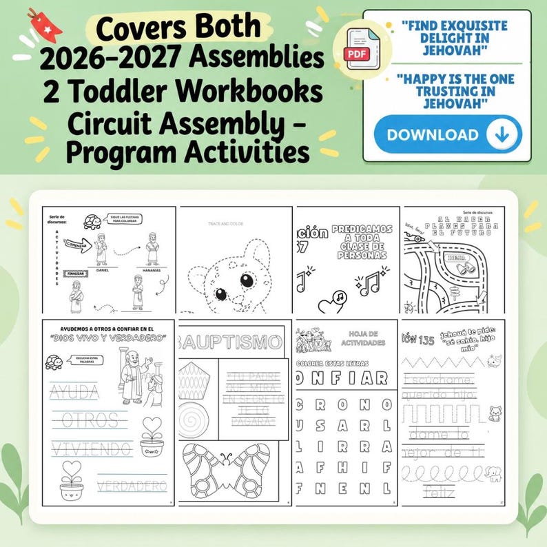 SPANISH - Toddler Bundle 2026-2027 Circuit Assembly Workbook's | JW ...