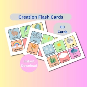 JW Kids Flash Cards - Creation Cards to inspire Toddlers. Use for Study or at the meetings.