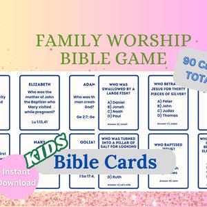 JW KIDS Bible Cards - A Bible Game ideal for Family Worship and Personal Study - Perfect for Young Kids - Simplified questions for Kids.