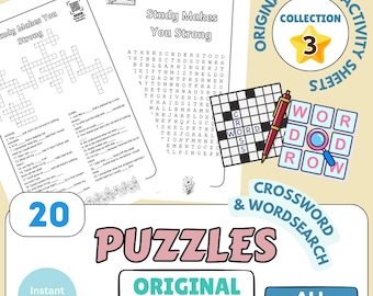 Original Song Puzzles: Family Worship Crosswords & Word Searches - Collection 3. (PDF Download)