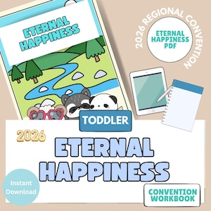 Eternal Happiness 2026 Convention Workbook | TODDLER Ages Edition | 84-Page Printable PDF | Bible-Based Convention Activities