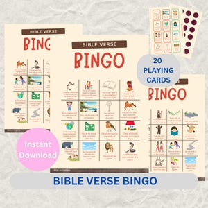 Gioco del Bingo dei Versetti della Bibbia JW / Attività di Adorazione in Famiglia Divertente per Tutte le Età / Download Immediato PDF. Ottimo per bambini di tutte le età, impara e gioca