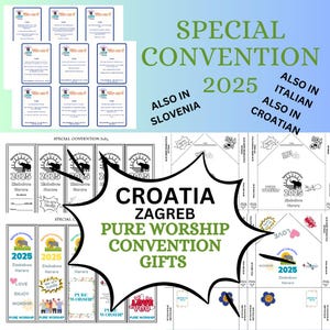 JW Pure Worship Accessoires Convention Geschenke – Kroatien Zagreb 2025 | PDF Printables in Kroatischer, Italienischer und Slowenischer | DIY Geschenk Set Bundle