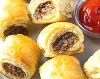 Blätterteig-Fleischbrötchen