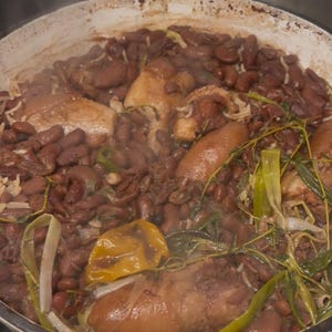 Jamaican one pot/ all in one Rice and Peas: with Pigtail or Salt Beef - Caribbean Soul Food