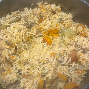 Arroz de abóbora, arroz de abóbora sujo, comida jamaicana, comida africana, comida haitiana, refeição congelada, jantar, presente para ela, presente, comida, jantar em família, RVA