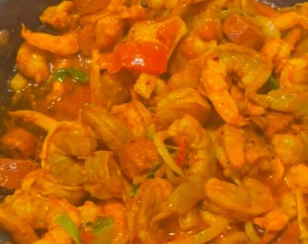 Shrimp and Cajun Sausage Sauté: Wild Caught Shrimp
