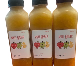 Jus de pomme avec gingembre et/ou carottes