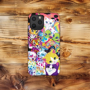 90's Neon inspired -- iPhone, Samsung Galaxy, Google Pixel - Protective Shell Tough Phone Case