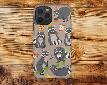 Mapaches - iPhone, Samsung Galaxy, Google Pixel - Funda protectora resistente para teléfono