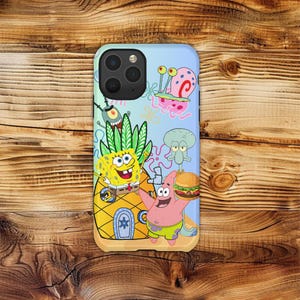 Inspiré de Bob l'éponge - iPhone, Samsung Galaxy, Google Pixel - Coque de protection résistante pour téléphone
