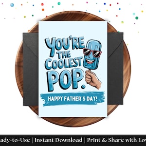 Carte de fête des pères, carte drôle fête des pères, cadeau fête des pères, carte drôle pour papa, papa cool