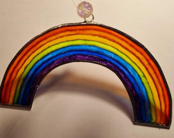 Painted glass rainbow