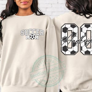 Personalized Soccer Mom PNG, Custom Name and Number Shirt Png, Fall Season Gift, Gameday Shirt Png, Football Player Png, Digital Download