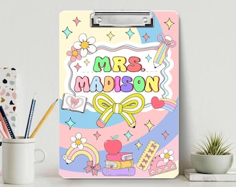 Personalized Teacher Clipboard: Custom Acrylic Clipboard, Back to School Gift