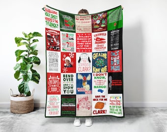 Christmas Vacation Blanket, Family Christmas Blanket, Funny Holiday Blanket, Christmas Movie Watching Blanket, Gift for Movie Lovers