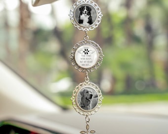 Custom Pet Memorial Photo Car Charm, Custom Dog Memorial Gift, Dog Loss Sympathy Gift, Pet Loss Memorial Gift for Car, Pet Remembrance Gifts