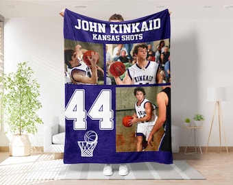 Custom Basketball Blanket with Name & Number, Personalized Basketball Throw, Sports Fan Gifts, Basketball Player Gift, Basketball Coach Gift