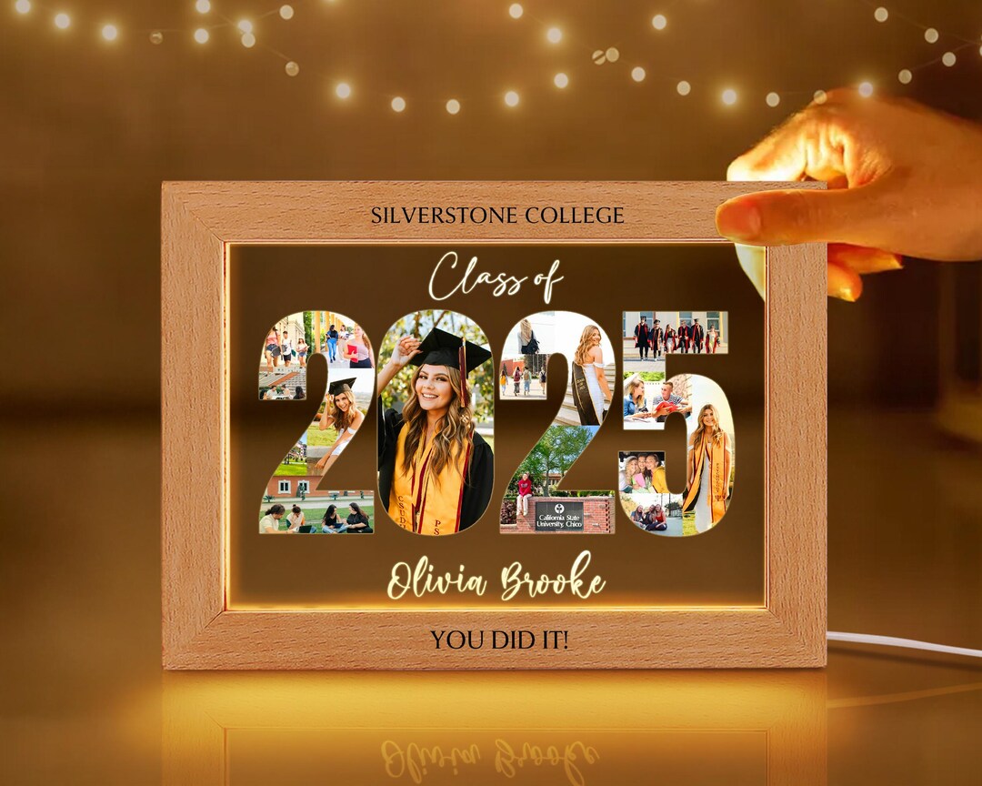 Personalized 2025 Graduation Night Light, Gift for Graduate, Senior ...