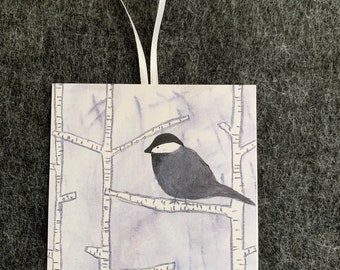 DIY: winter chickadee ornaments, digital download