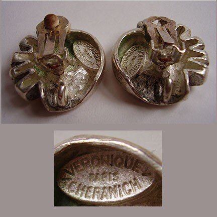 Collier Vintage Signé Véronique CHERANICH Paris - Doré, Mi-long - Occasion Bon état (petit Défaut)