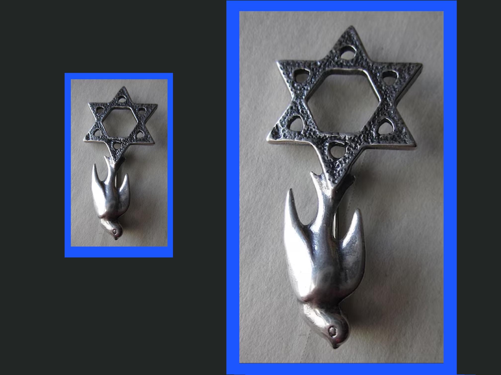 Vtg Ilana Goor, Israel Artist, Silver Tone Abstract Tongue Buckle Brutalist Ilana Goor, an iconic artist/sculptor, who was born in  main image 2