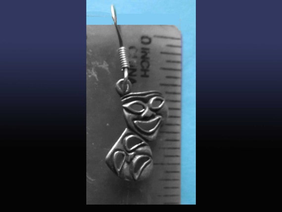 DRAMCOM, Sterling Silver Dramatic Masks Dangle Ea… - image 4