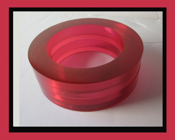 Bright SHARP Chic, Two Hot Pink Bangle Bracelets,… - image 3