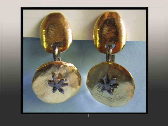 DELPHINE NARDIN Paris Ear Clips, Gilded Brass Ear… - image 1