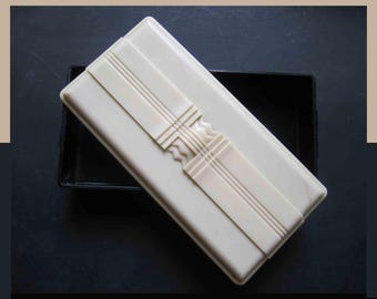 Delightful DECO Trinket Box, Parker Plastron Pen Holder, Box No. 220-B, Vintage Housewares, 1930s