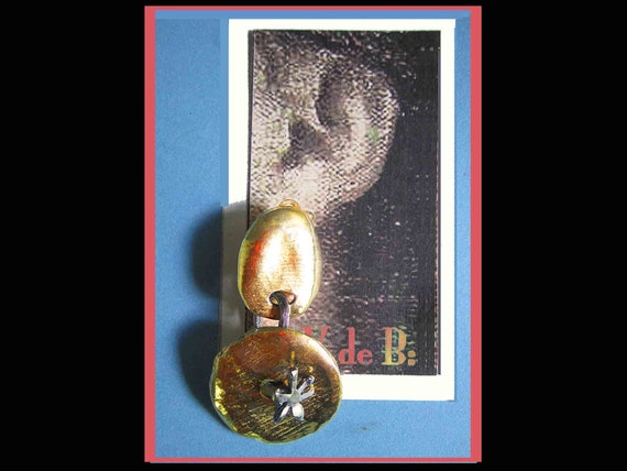 DELPHINE NARDIN Paris Ear Clips, Gilded Brass Ear… - image 2
