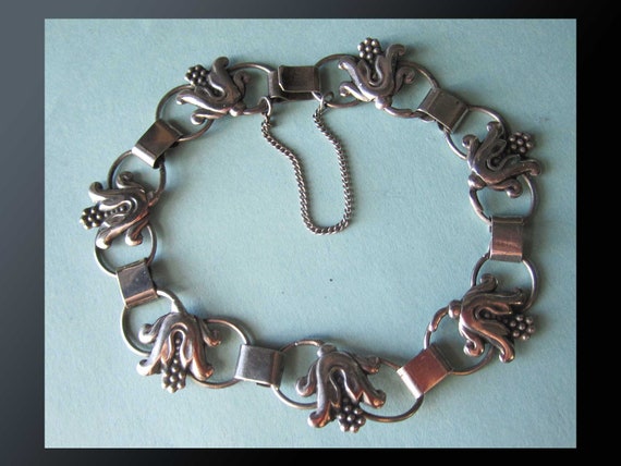 Buy Danish Delicacy Skonvirke Style Floral Design Link Bracelet