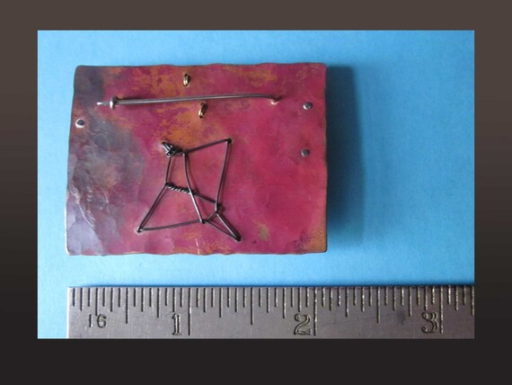 ROCK Solid, Artisan Hand Signed Brooch with Pebbl… - image 4