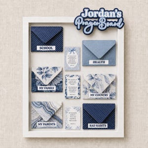 Caja de oración para adultos cristianos, decoración de pared para el hogar u oficina, organizador de tarjetas con versículos bíblicos, regalo personalizado, idea religiosa, fe.
