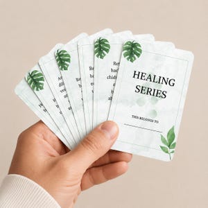 Printable Scripture Card Set Bible Verse Healing Words Wallet Size Biblical Card Minimalist Greenery Design Token For Christian Men Women