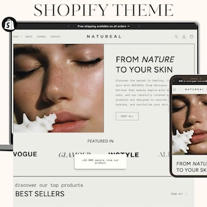 Shopify Template | Beauty Shopify Theme | Shopify Website | Skincare Shopify Template | Shopify Design | Modern Shopify Theme | Shopify Skin