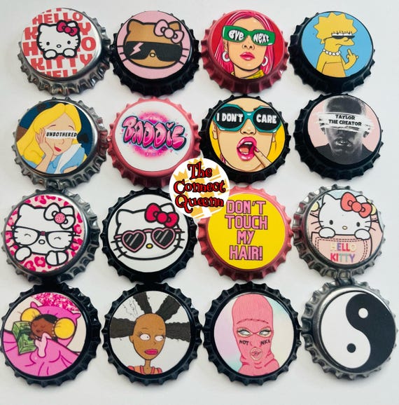 Character Bottle Cap Charms (Sold Individually)